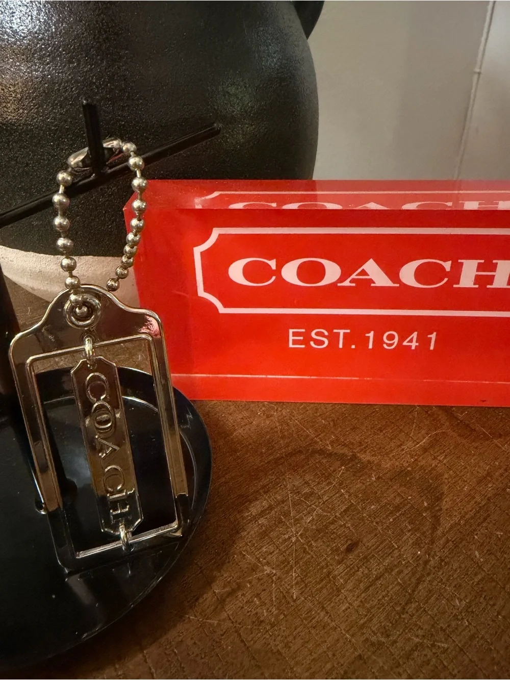 Coach XL Metal Hang Tag